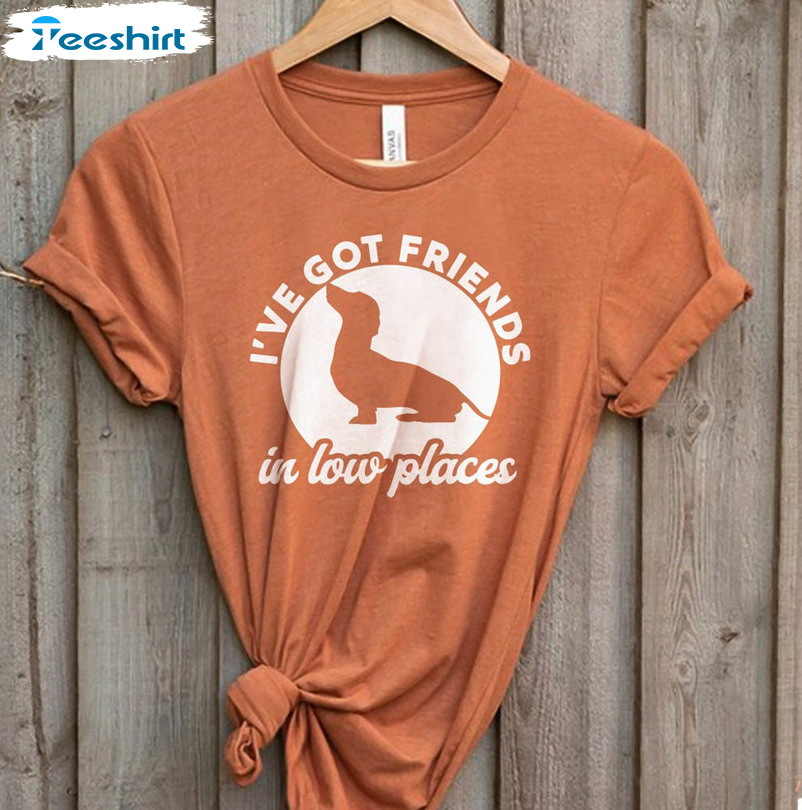 Dachshund Ive Got Friends In Low Places Funny Dog Saying Shirt