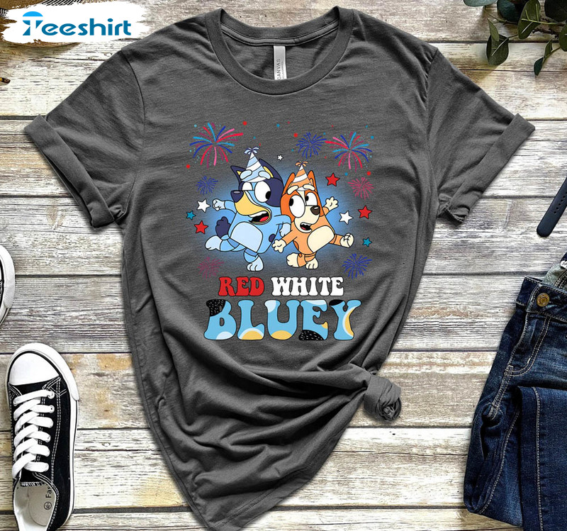 Funny Bluey Bingo Happy 4th Of July Sweatshirt, Independence Day