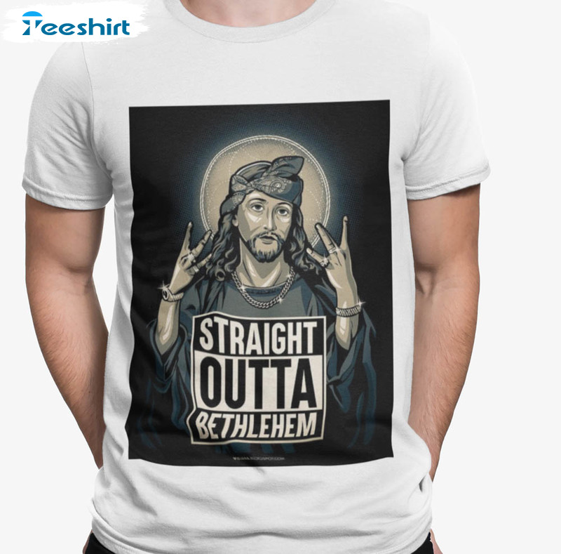 Straight Outta Bethlehem Comedy Retro Cool Shirt