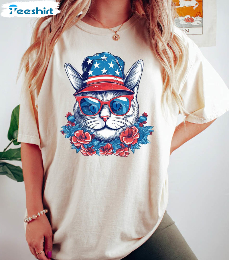 4th Of July Cat Funny Independence Day Shirt
