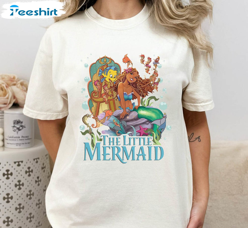 Vintage Disney The Little Mermaid Black Mermaid Shirt