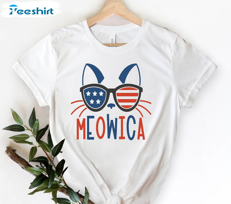 Meowica Memorial Day Funny Fourth Of July Shirt