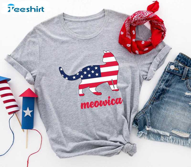 Meowica Funny Fourth Of July Patriotic Day Shirt