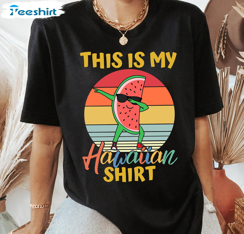 Retro Dabbing Watermelon This Is My Hawaiian Shirt