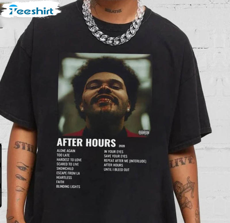 Minimalist Album Music Weeknd After Hours Tour Shirt