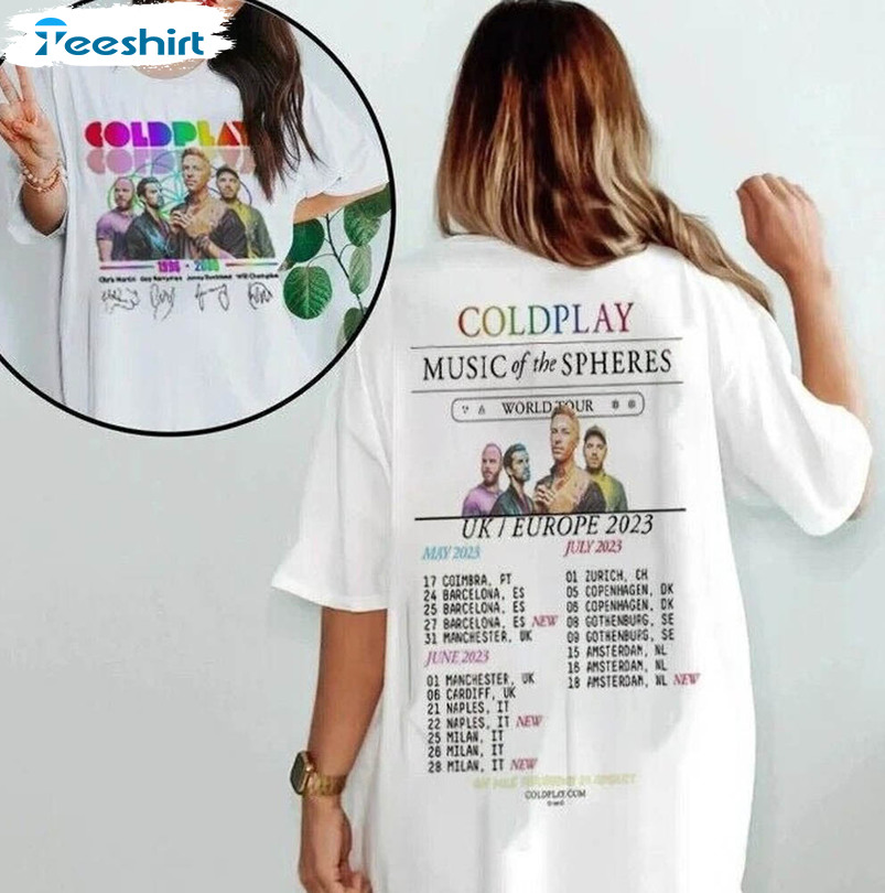 Coldplay Music Of The Spheres 2023 Tour Trendy Shirt