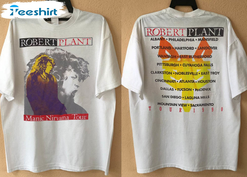 Robert Plant Manic Nirvana 1990 Tour Shirt