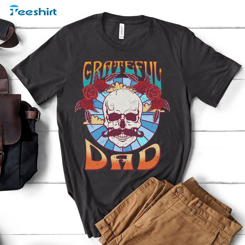 Grateful Dad Vintage Skull Shirt For Cool Dad