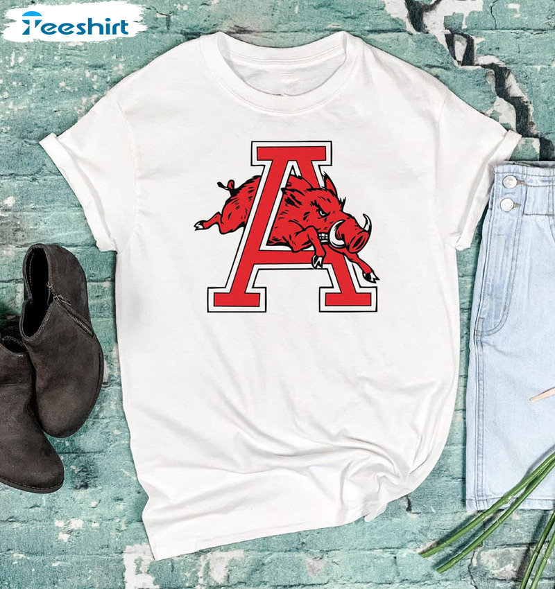 Vintage Arkansas Razorback Shirt For Football Lover