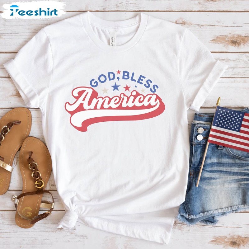 Retro God Bless America Independence Shirt