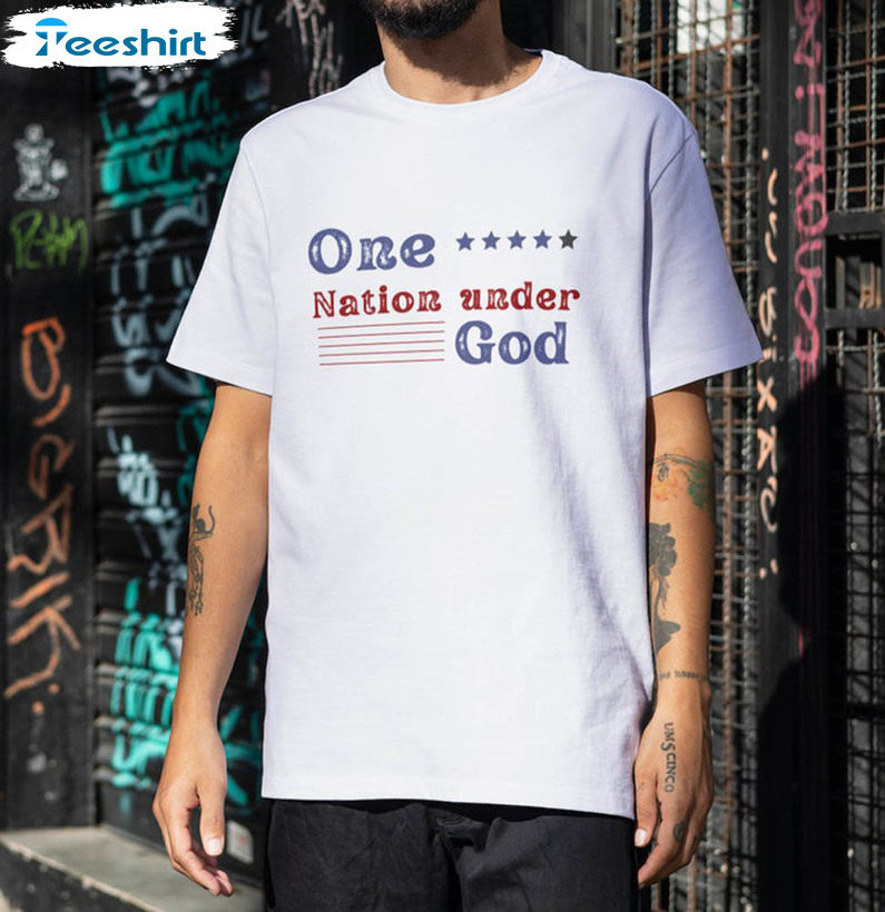 One Nation Under God Star Vintage Shirt