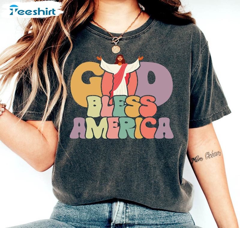 God Bless America Independence Day Retro Shirt