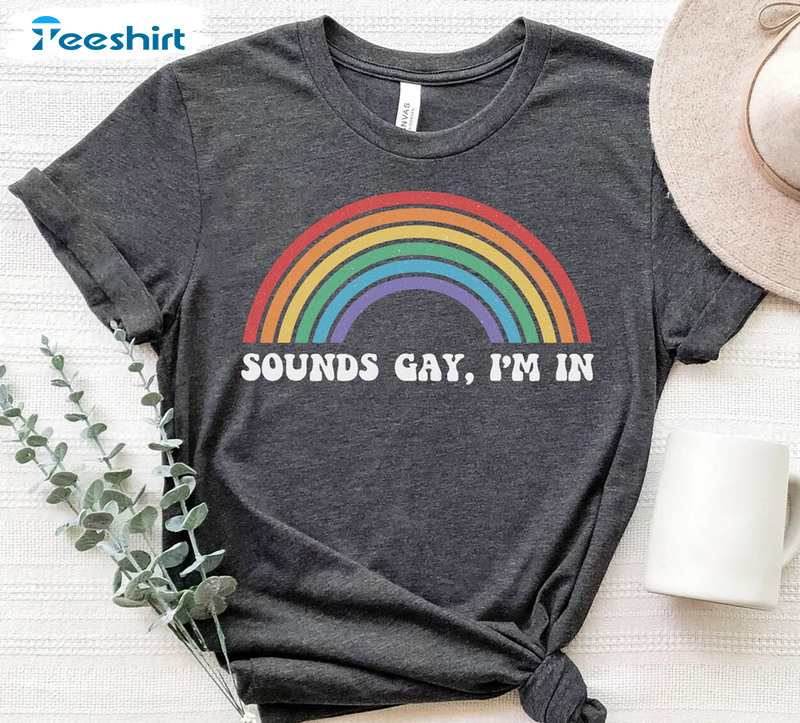 Sounds Gay Im In Sarcastic Gay Rainbow Shirt