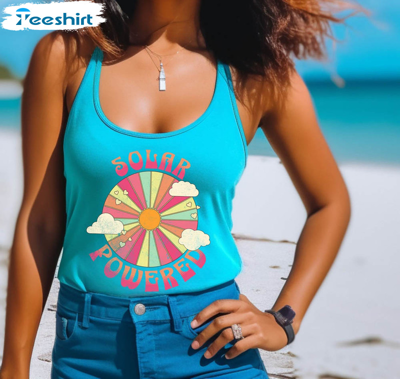 Solar Power Sunshine Retro Beach Or Earth Shirt