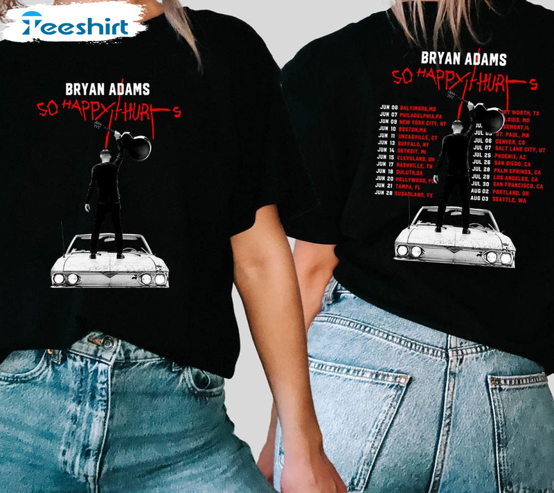 Bryan Adams Tour 2023 T-Shirt, So Happy Hurts Tour Shirt