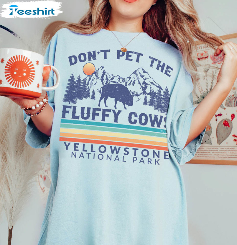  Don't Pet The Fluffy Cows T-Shirt : Clothing, Shoes