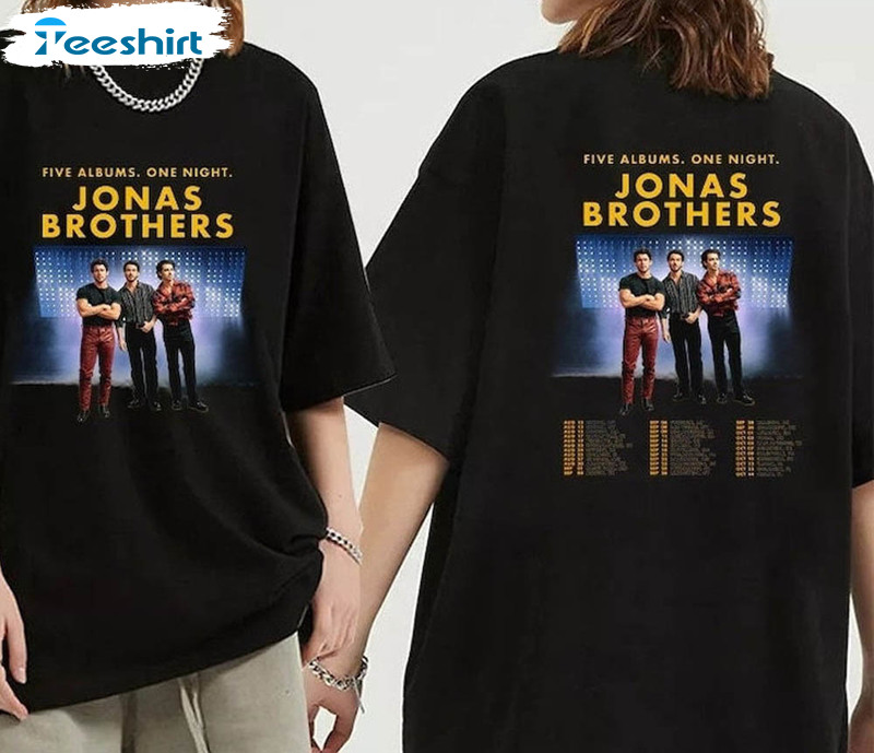 Jonas Brothers Five Albums One Night The Tour 2023 Shirt For Music Lover