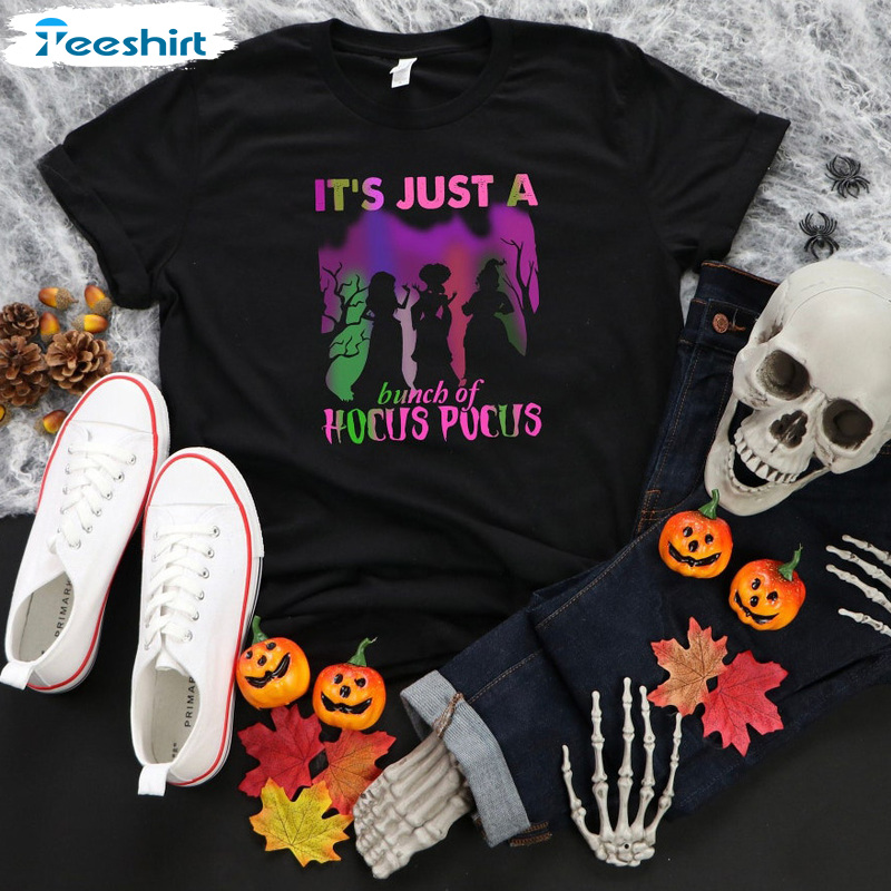 Halloween Hocus Pocus Colorful Shirt, Halloween Party Sweatshirt, Just A Bunch Of Hocus Pocus Classic Tee Tops