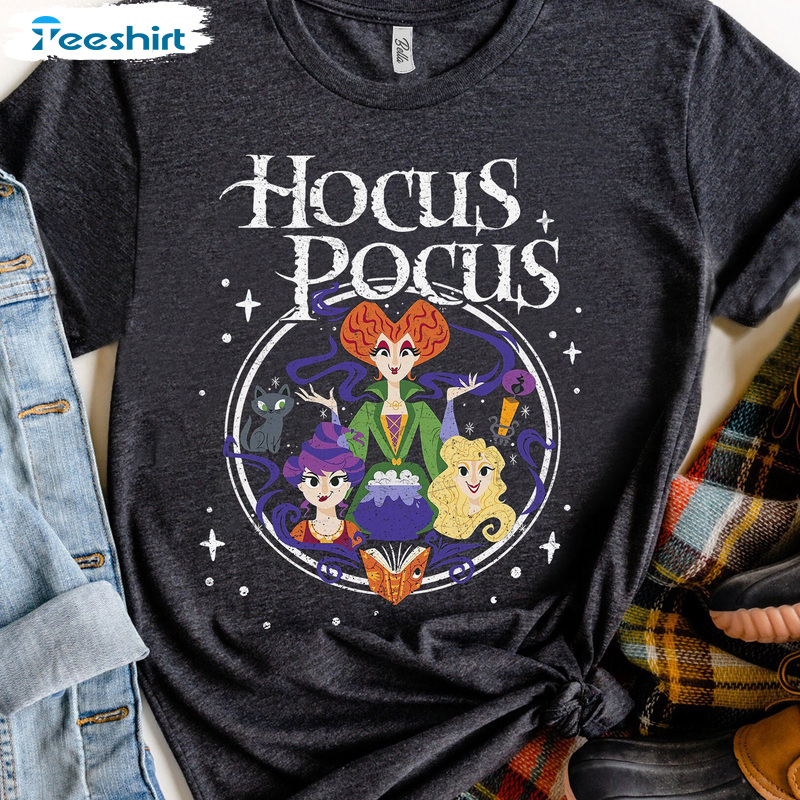 Sanderson Sisters T-Shirt, Hocus Pocus Halloween Sweatshirt For Woman, Disney Witch Graphic Art Crewneck