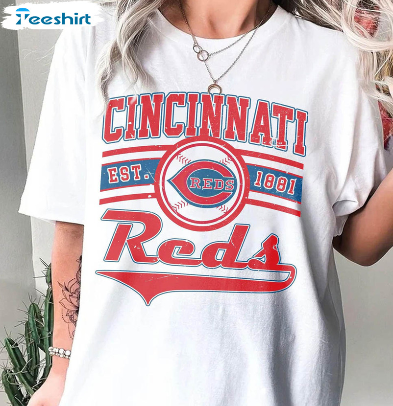 CincinnatI reds est 1881 vintage baseball fan shirt, hoodie, longsleeve,  sweater