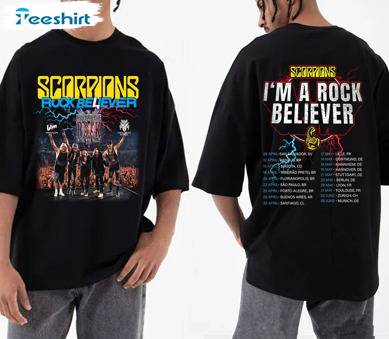 Scorpions The Europe Leg Of The Rock Believer Shirt For Men Women