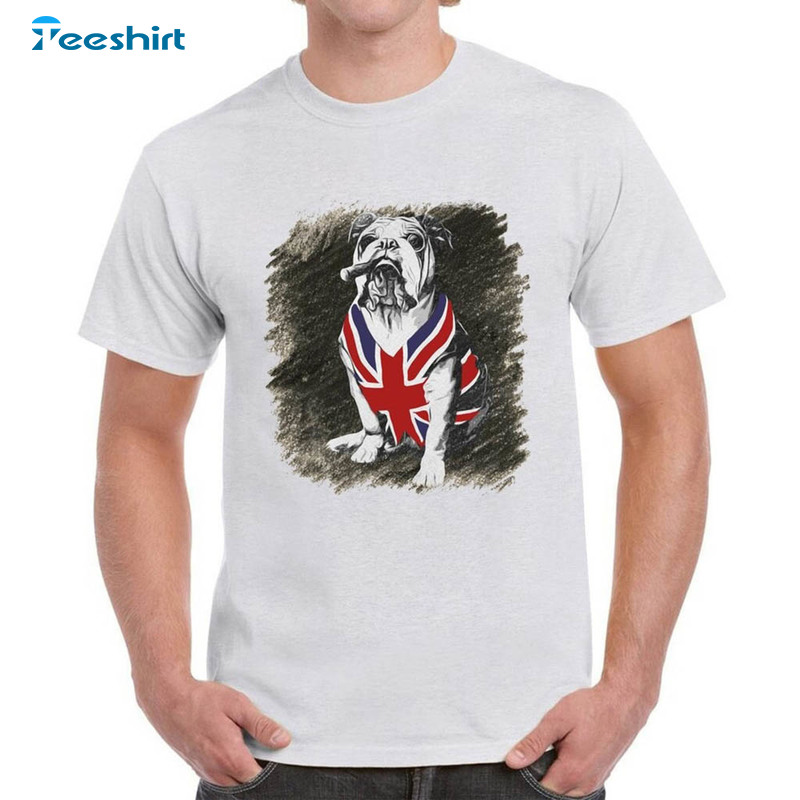 Bulldog British Funny England Crown Shirt