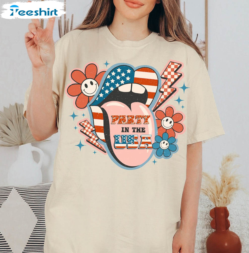 Retro Party In The Usa Trendy Shirt For 4th Of July