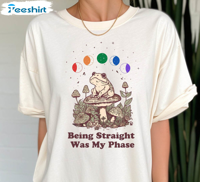 Being Straight Was My Phase Funny Frog Shirt