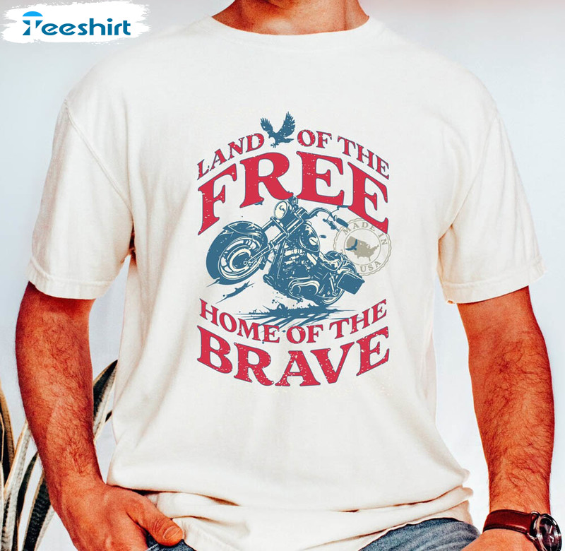 Land Of The Free Home Of The Brave American Flag Shirt