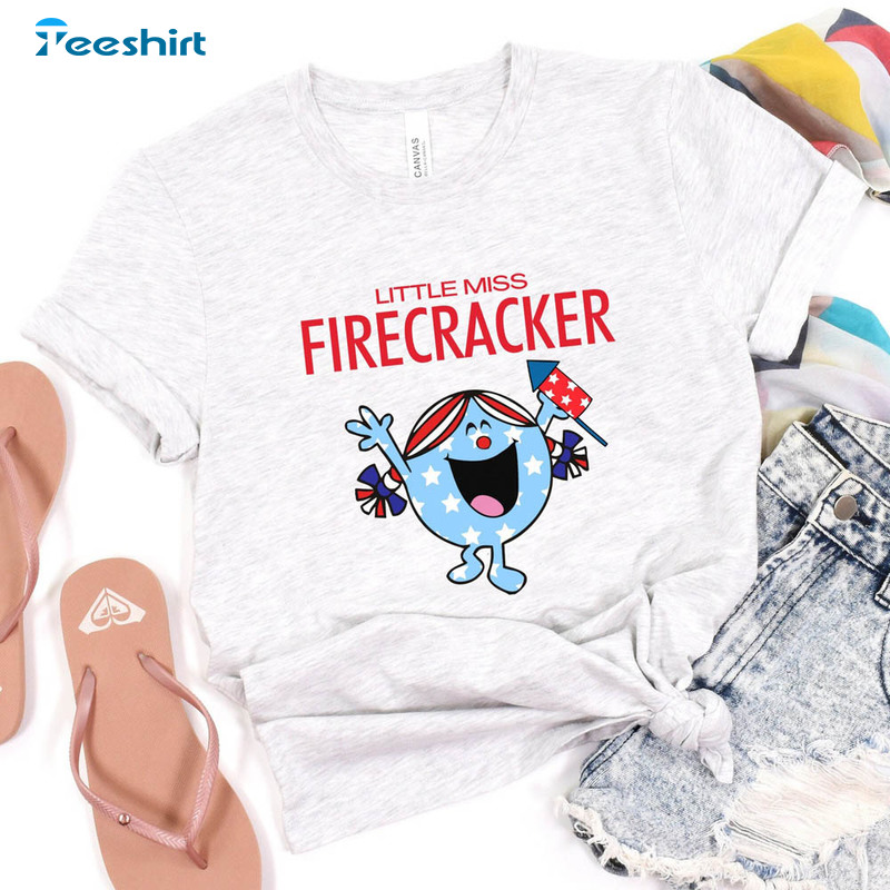 4th Of July Little Miss Firecracker Shirt