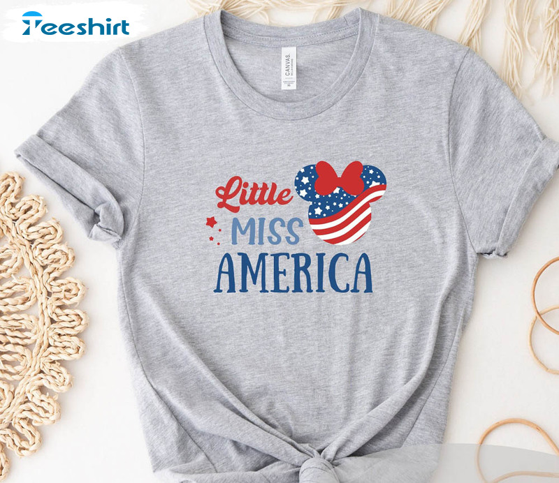 Little Miss America Funny 4th Of July Shirt