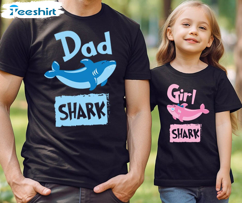 Matching Daddy Shark Cute Shirt For Family