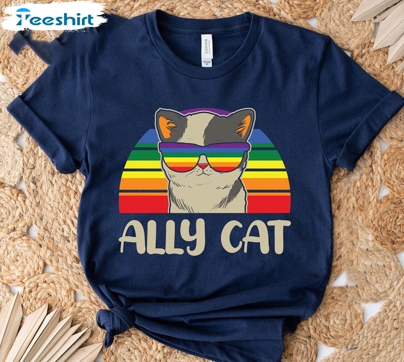 Lgbt Ally Cat Funny Lgbtq Cat Shirt