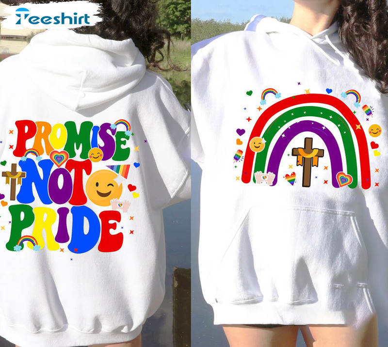 Promise Not Pride With Cross Christian Colorful Shirt