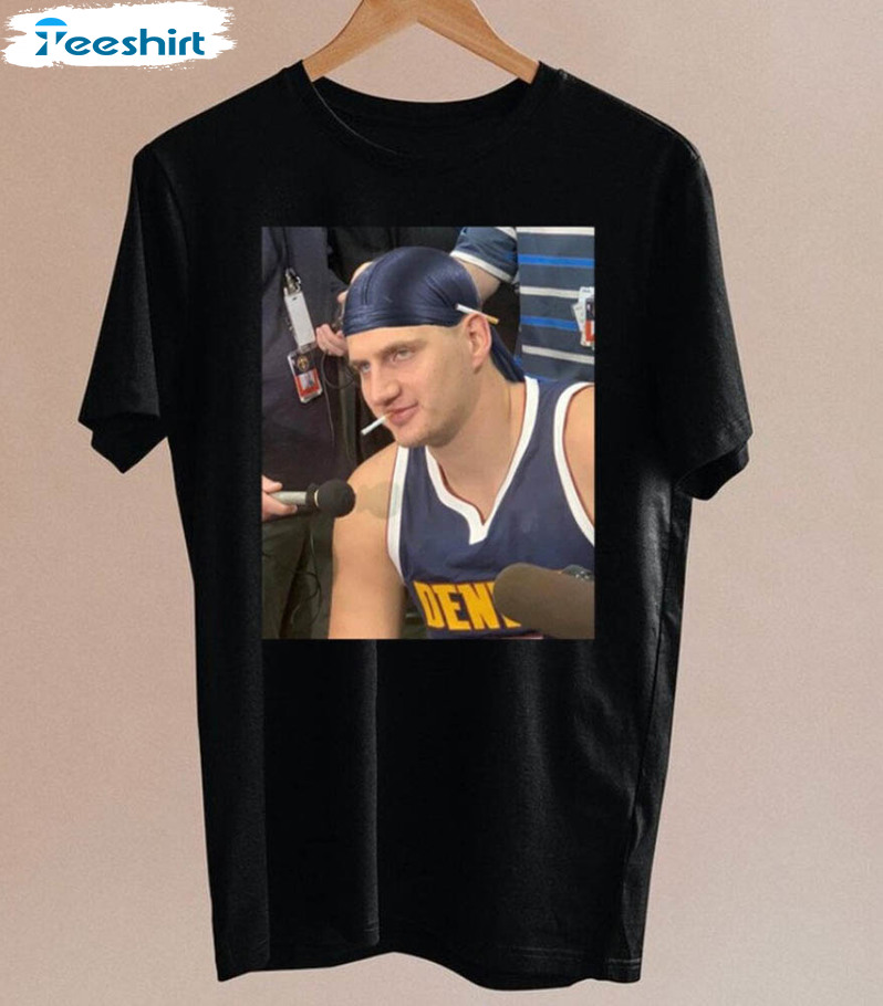 Jokic Meme With Cigarette Denver Basketball Shirt