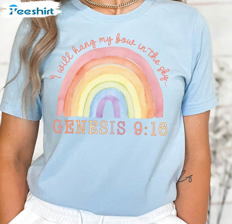 God's Rainbow Genesis 9 13 Boho Shirt