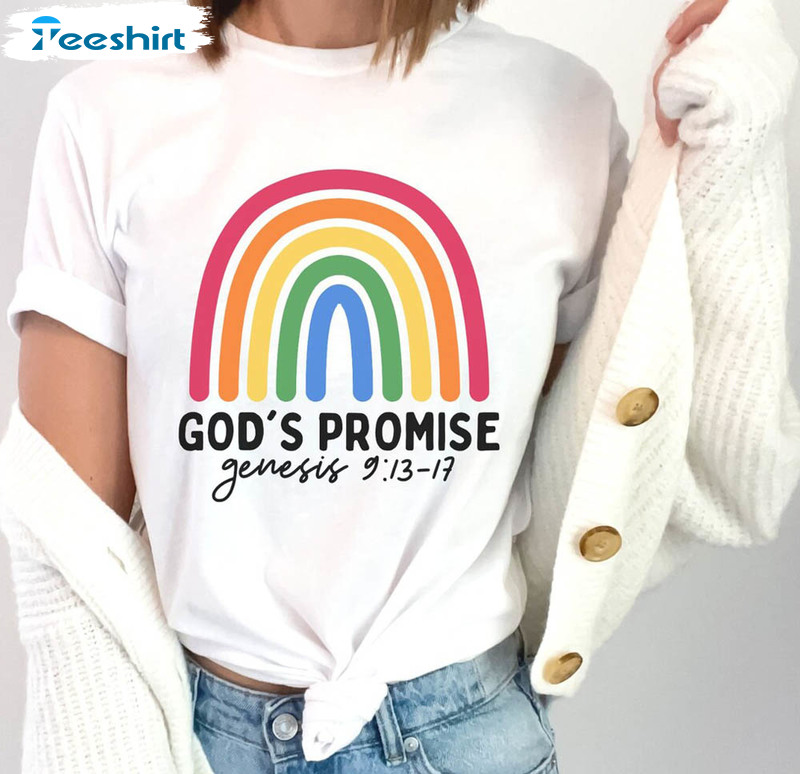 God's Promise Christian Rainbow Jesus Saves Faith Shirt