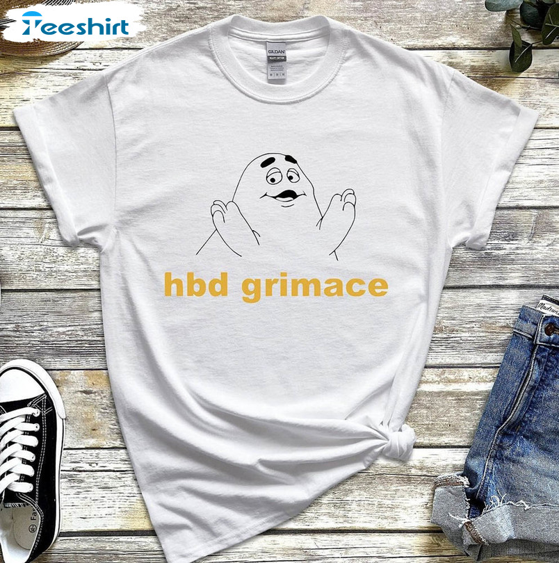 Hbd Grimace Funny Mcdonalds Character Shirt