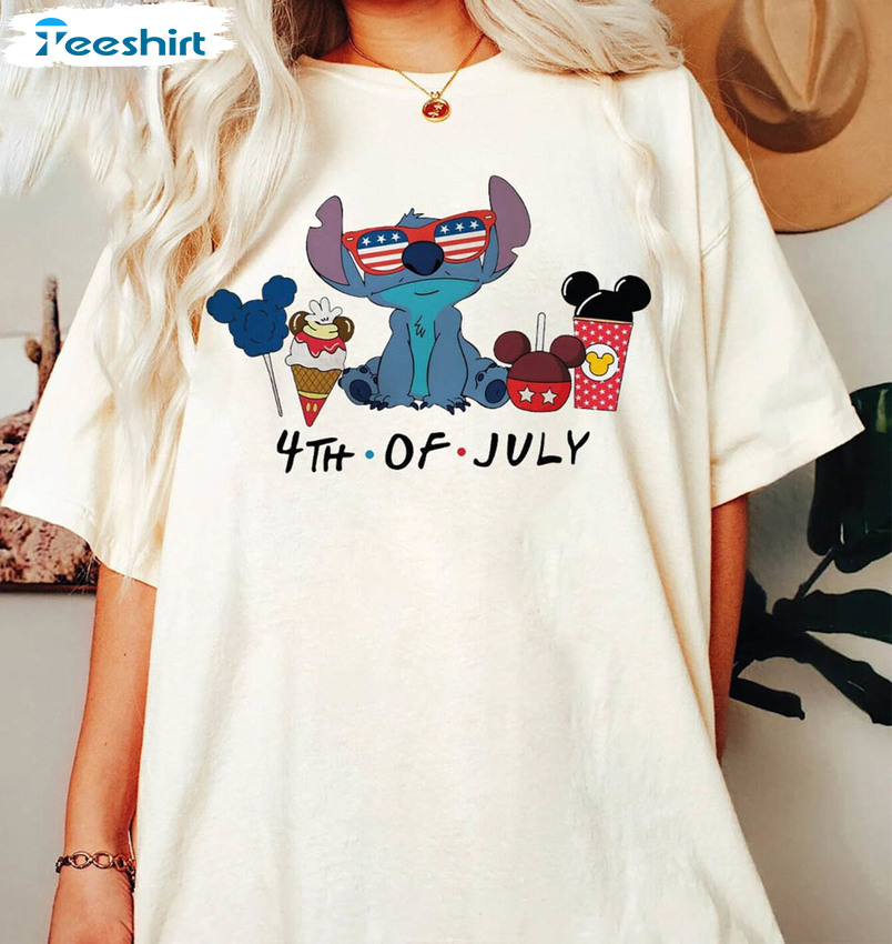 Disney Stitch And Snacks 4th Of July Cute Shirt