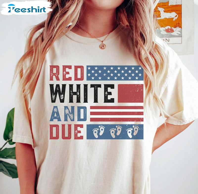 Red White And Due American Flag Shirt