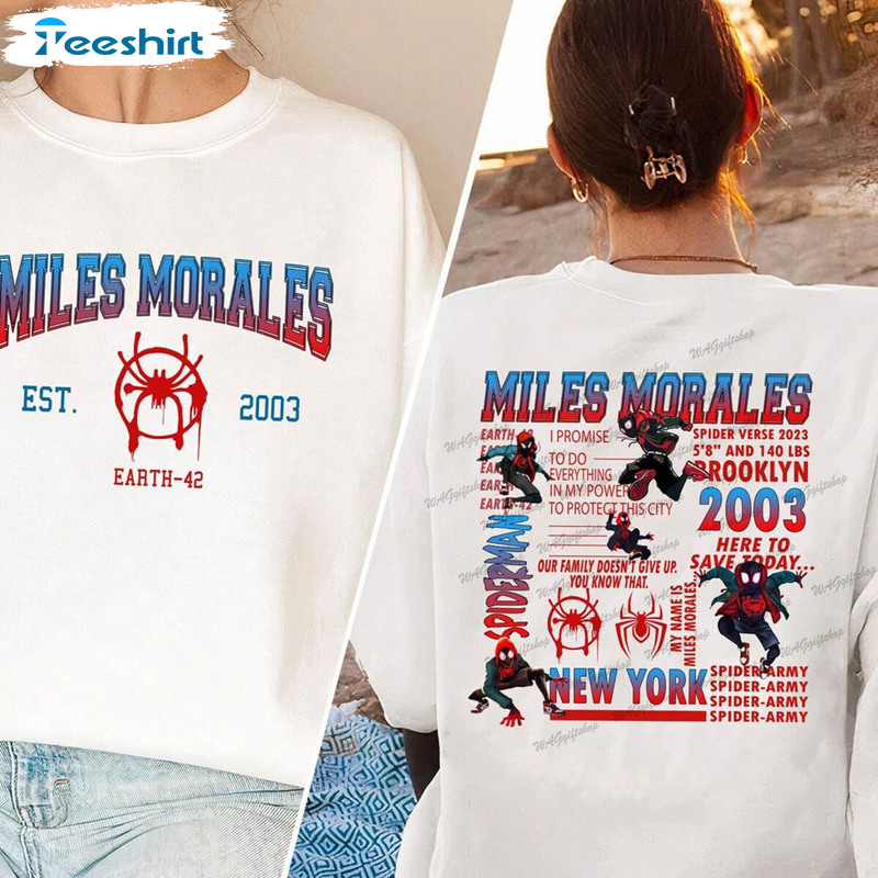 Miles Morales Est 2003 Spider Man Comfort Shirt