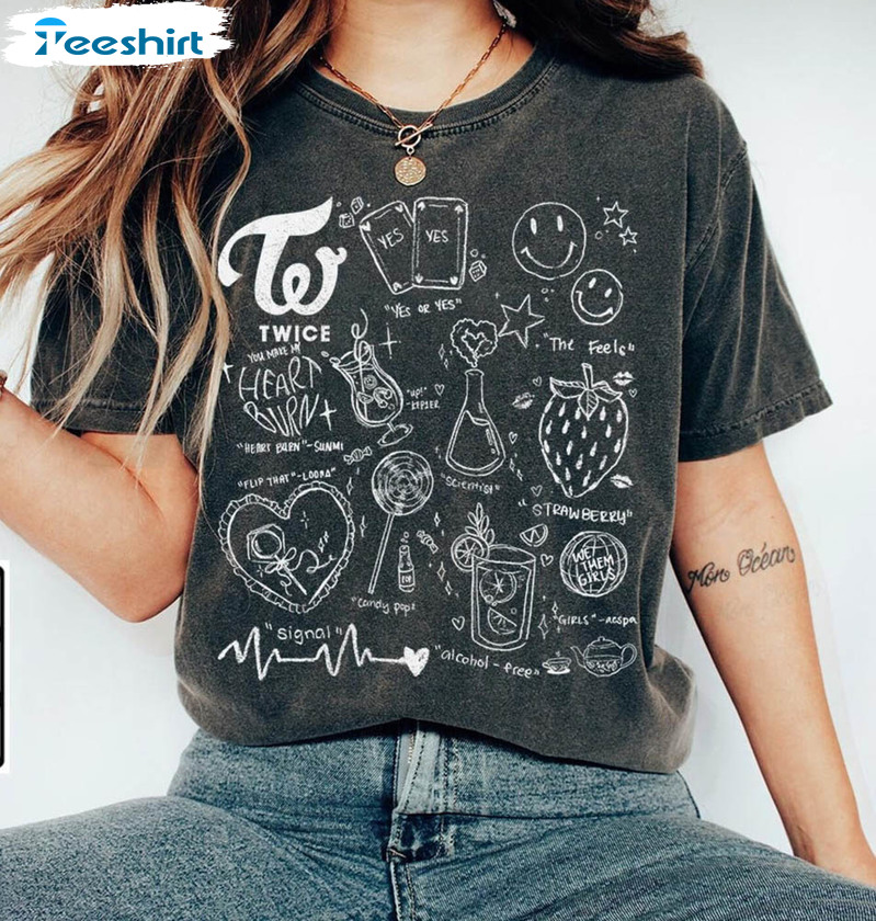 Vintage Twice Kpop Album Lyrics Shirt