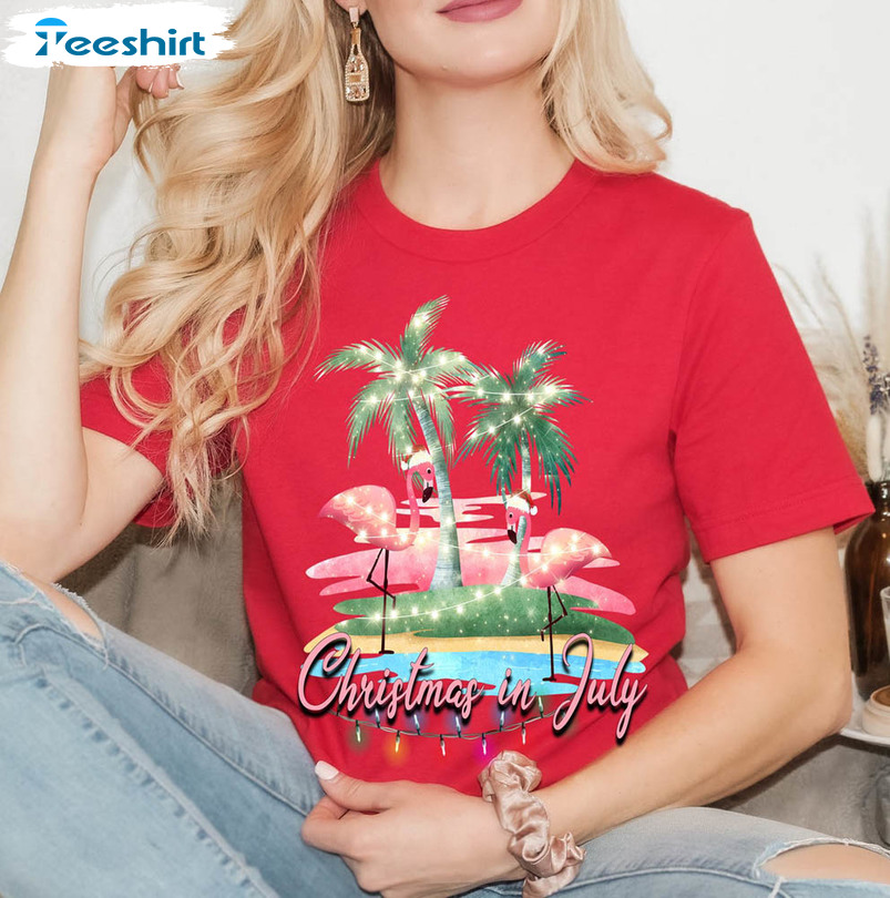 Tropical Christmas In July Funny Shirt