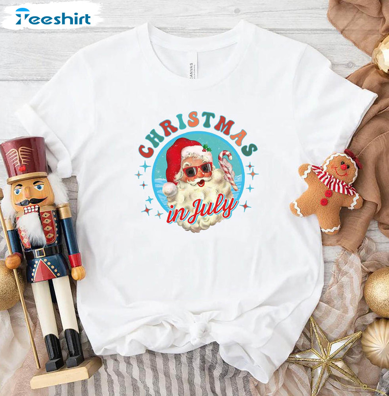 Retro Christmas In July Summer Vacation Shirt