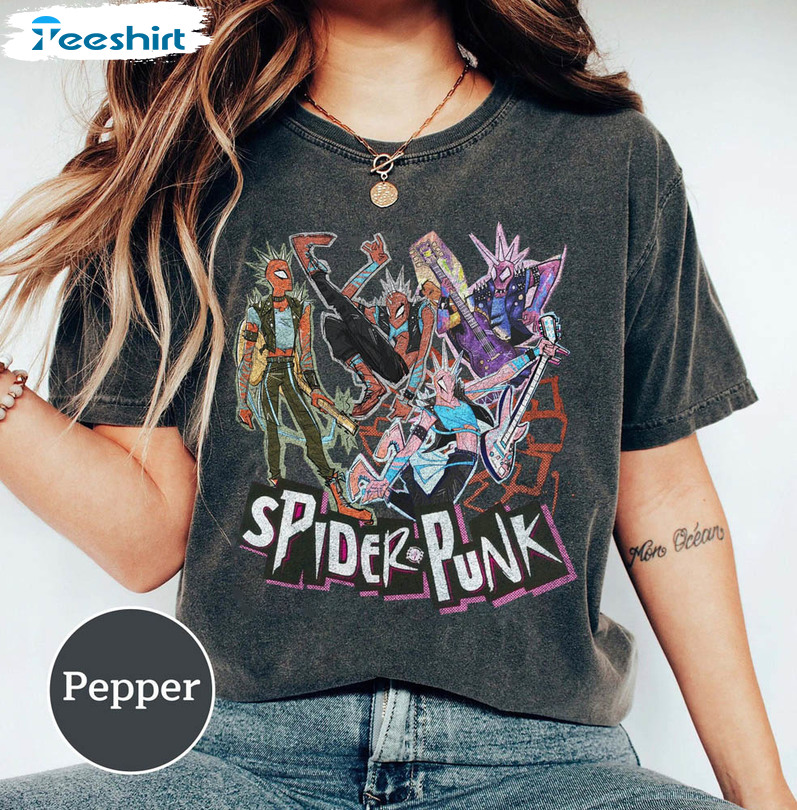 Retro Spider Punk Spider Man Across Spider Verse Shirt