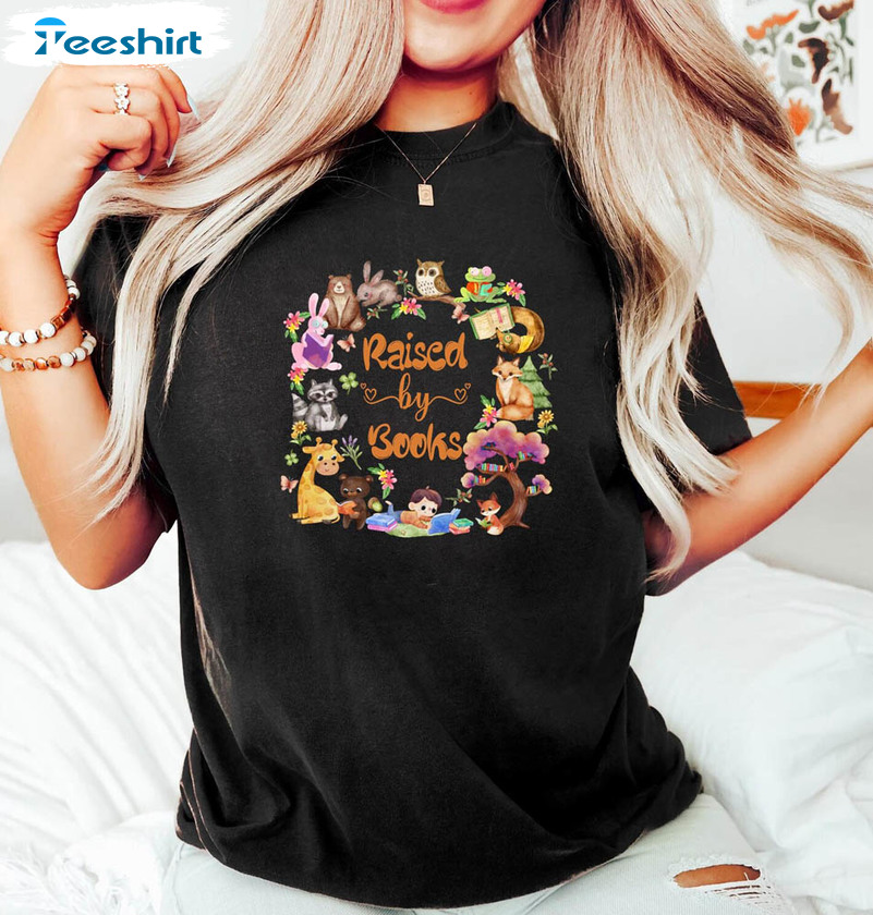 1 Raised By Books Golden Nostalgic Love Little Retro Shirt