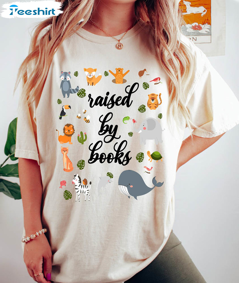 Comfort Raised By Books Golden Nostalgic Teacher Read Reading Love Shirt