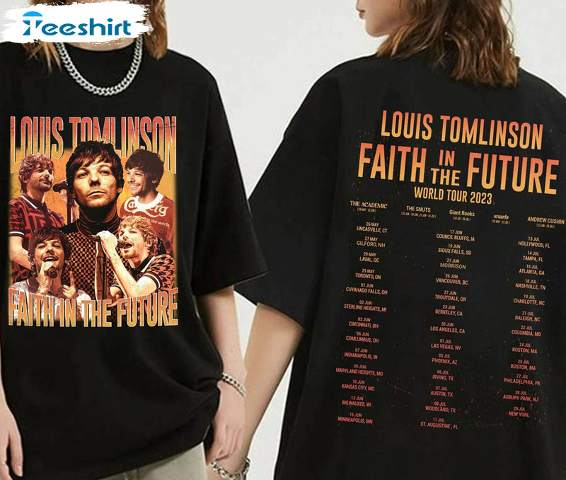 Faith In The Future Track List Shirt, Louis World Tour Long Sleeve Unisex Hoodie