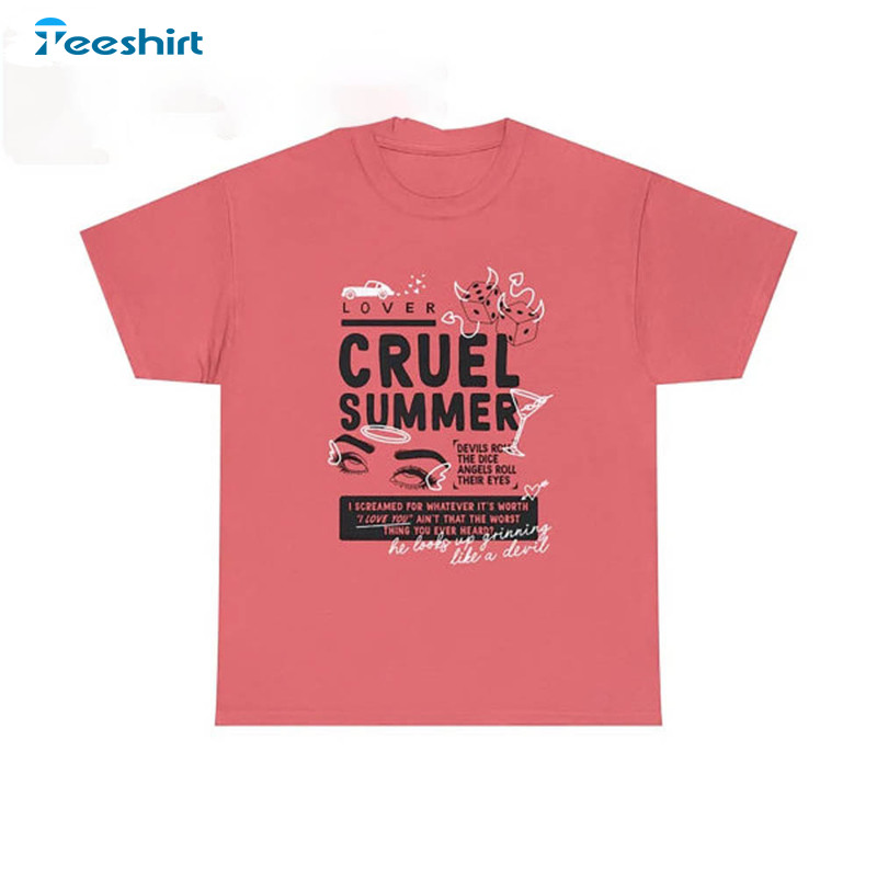 Cruel Summer Eras Tour Shirt, Swifties Vintage Unisex T-shirt Short Sleeve