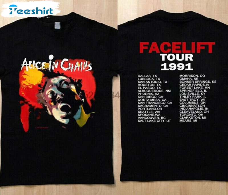 Alice In Chains Facelift 1991 Shirt, Vintage Long Sleeve Short Sleeve